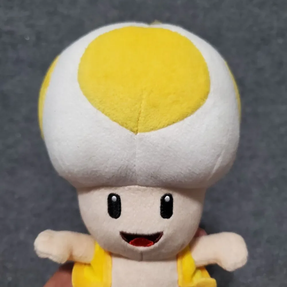 Super Mario Nintendo Yellow Toad Plush Toy Doll Video Stuffed Toad Plushie Toys